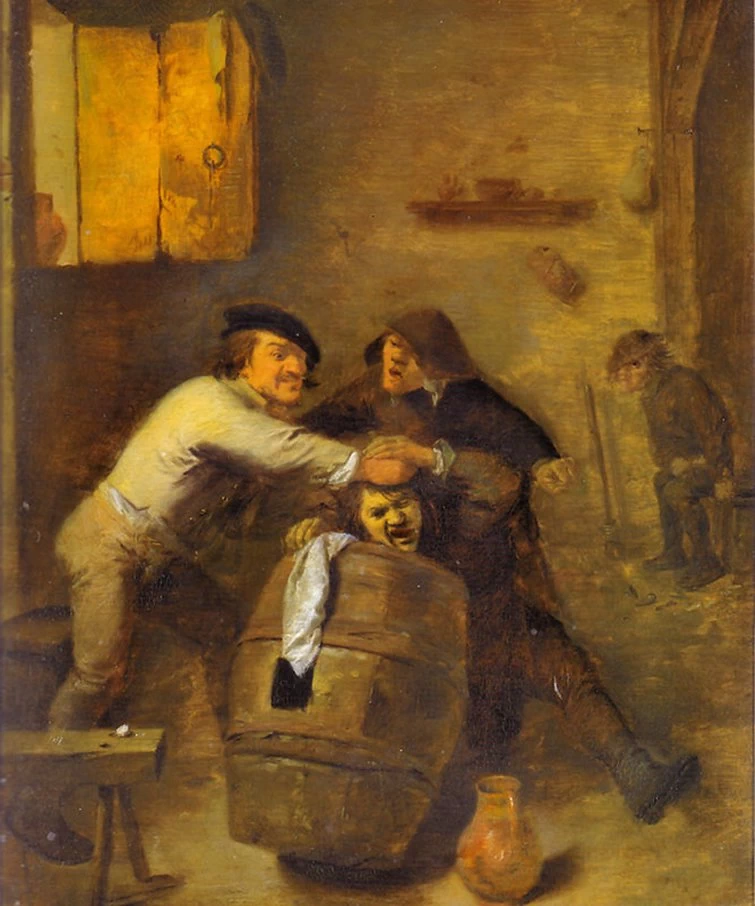 La rissa tra contadini in una taverna - Alte Pinakothek, Monaco di Baviera
